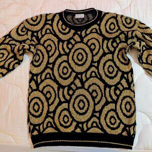 Gold and Black sparkling vintage 80s/90s sweater!
